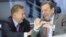 Председатель правления "Газпрома" Алексей Миллер (слева) и бывший канцлер Германии Герхард Шредер. Санкт-Петербург, 18 июня 2010 года.