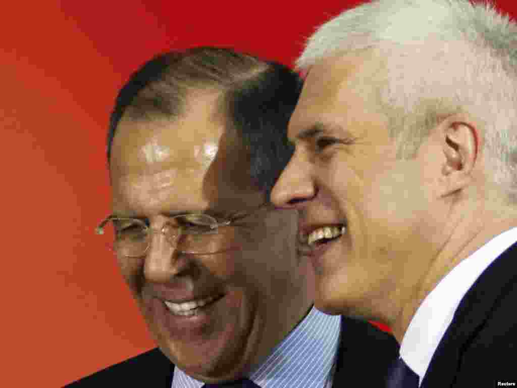 Глава МИД РФ с президентом Сербии