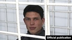 Даниил Исломов во время процесса в военном суде Хатлонского гарнизона. Октябрь 2017 года