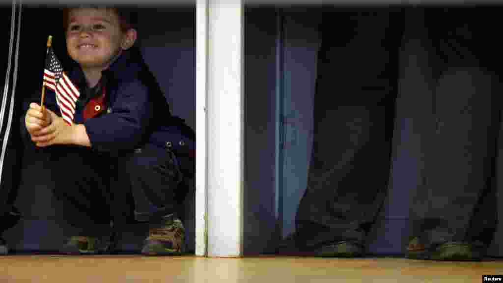 На избирательном участке в Нью-Йорке