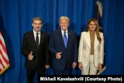 Михаил Кавелашвили с Дональдом и Меланией Трампами