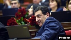 Armenia - Deputy Vartan Ayvazian attends a parliament session in Yerevan, 7Apr2015.