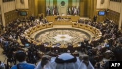 نمایی عمومی از سالن نشست‌های اتحادیه عرب