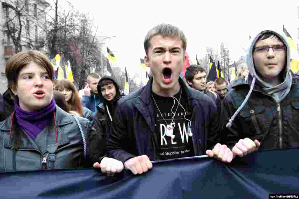 Russia. Moscow. Russian march. Octyabrskoe pole. November 4, 2013