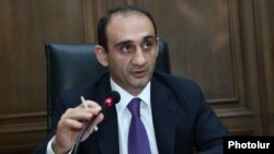 Armenia - Vartan Harutiunian, head of the State Revenue Committee, speaks at an Armenian parliament committee meeting in Yerevan, 27Jun2017.