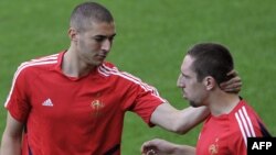 فرانک ريبری(راست) و کريم بنزما